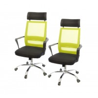 Комплект кресел АКЛАС Крокус CH TILT 2 шт Черный (Черный Салатовый)